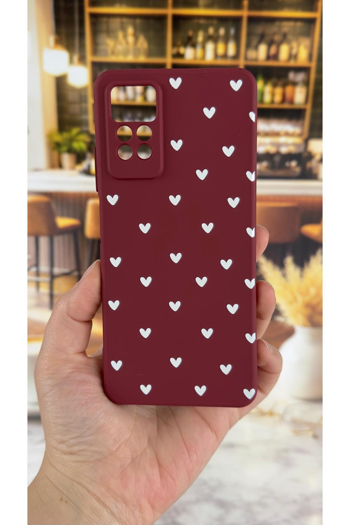 Redmi Note 11 Pro/Note 12 Pro 4G Uyumlu Beyaz Kalp Desenli Silikon Darbe Emici Rubber Kılıf