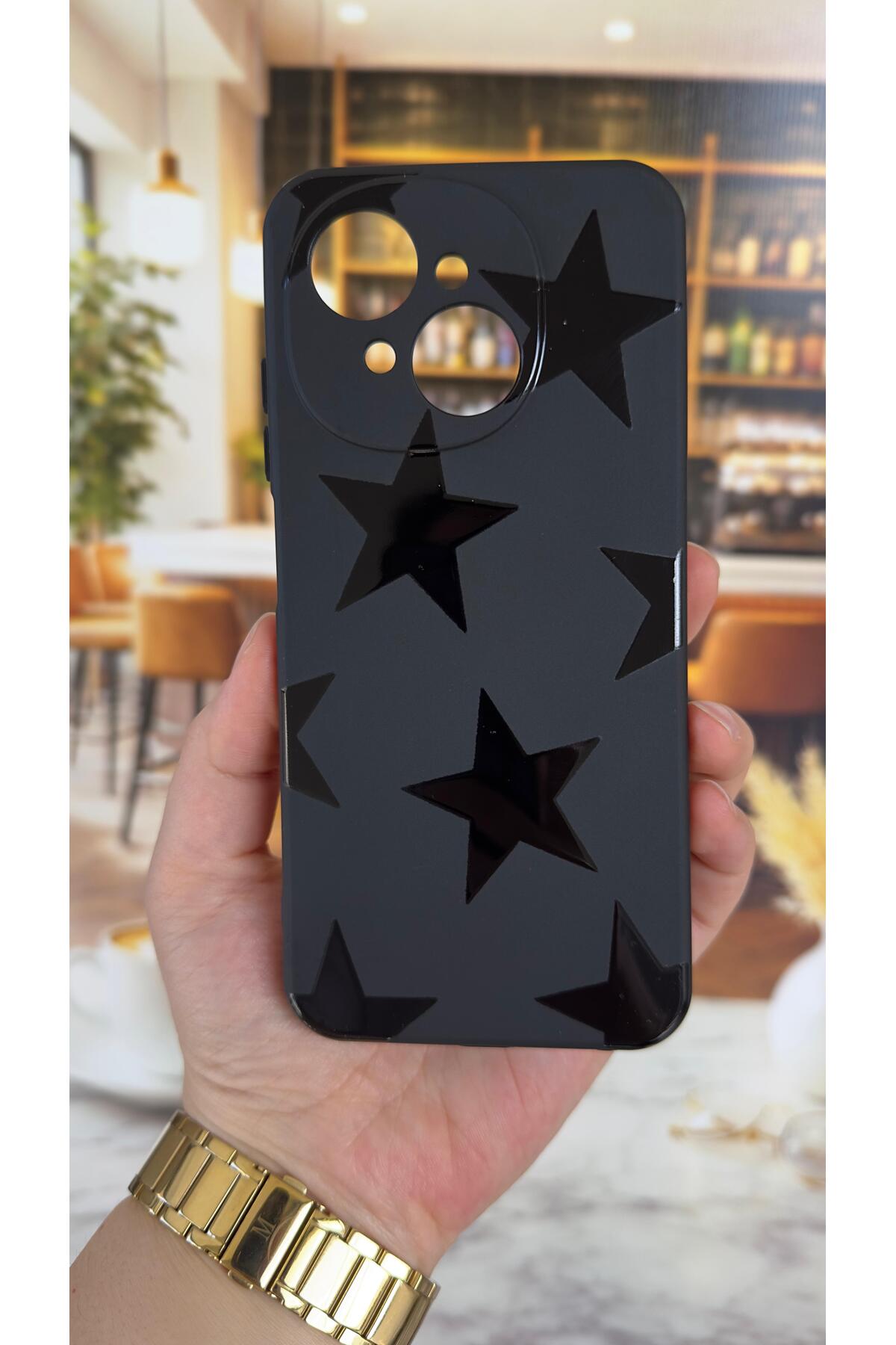 Tecno Spark Go1 Uyumlu Star Silikon Darbe Emici Klasik Korumalı Rubber Kılıf