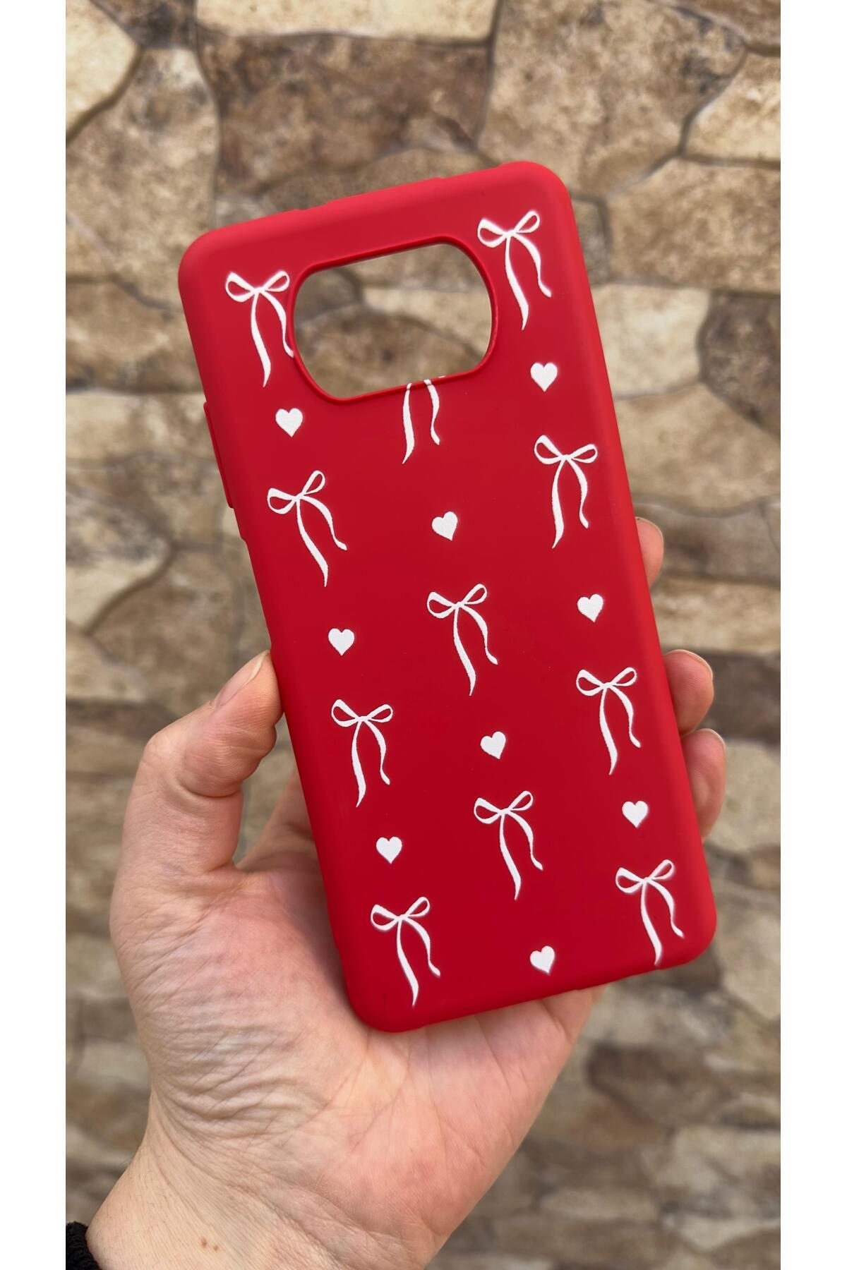 Poco X3 ve X3 Pro Uyumlu Kalpli Fiyonk Desenli Silikon Darbe Emici Klasik Korumalı Rubber Kılıf