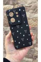 İnfinix Zero 30 4g Uyumlu Mini Fiyonk Desenli Silikon Darbe Emici Klasik Korumalı Rubber Kılıf