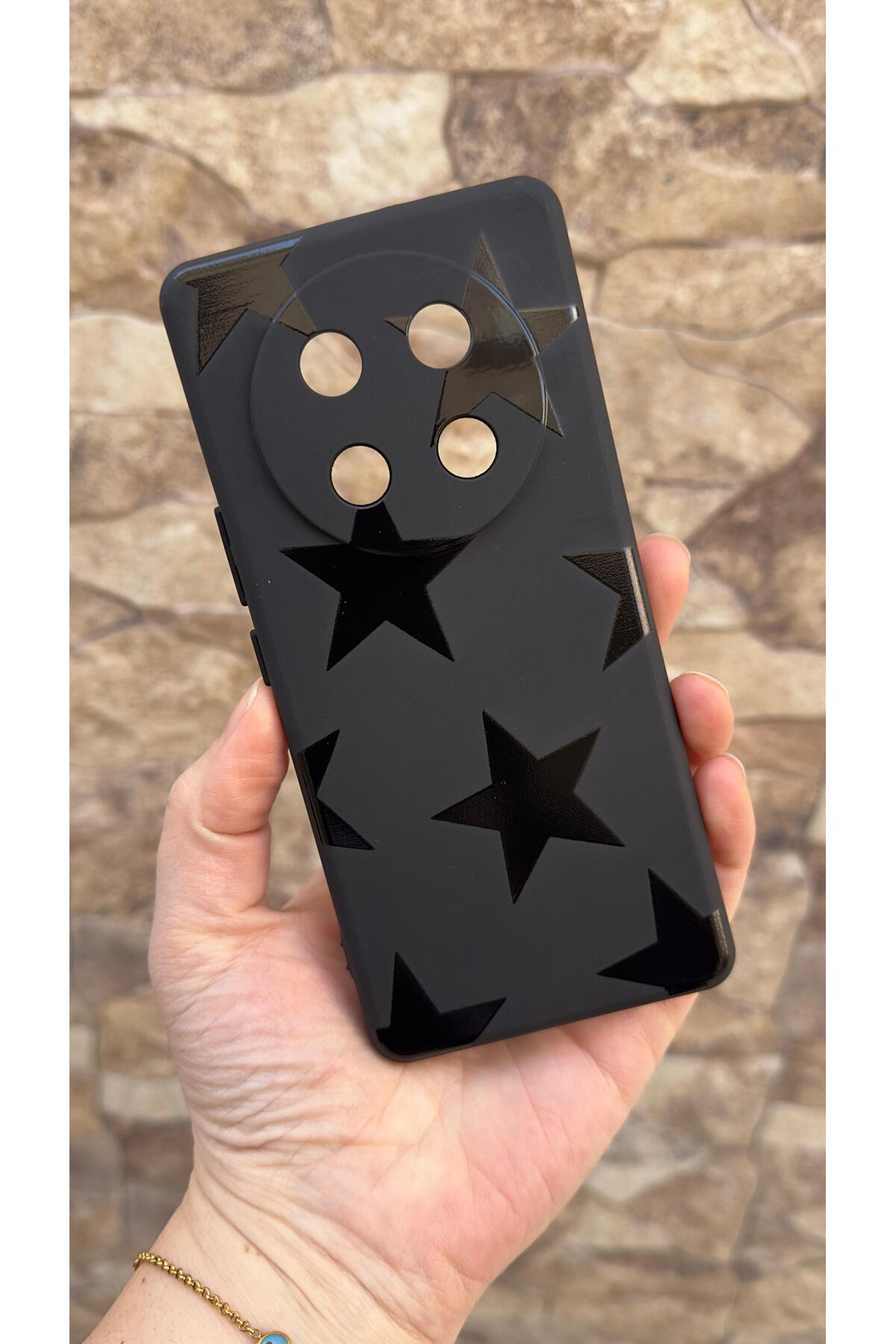 Honor Magic 7 Lite 5G Uyumlu Star Silikon Darbe Emici Klasik Korumalı Rubber Kılıf
