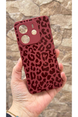 Redmi Note 14 Uyumlu Leopar Desenli Silikon Darbe Emici Klasik Korumalı Rubber Kılıf