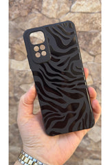 REDMİ NOTE 11/11S Uyumlu Zebra Desenli Silikon Darbe Emici Klasik Korumalı Rubber Kılıf