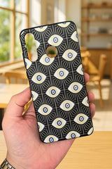 Huawei P30 Lite Uyumlu Evıl Eye Desenli Silikon Darbe Emici Klasik Korumalı Rubber Kılıf