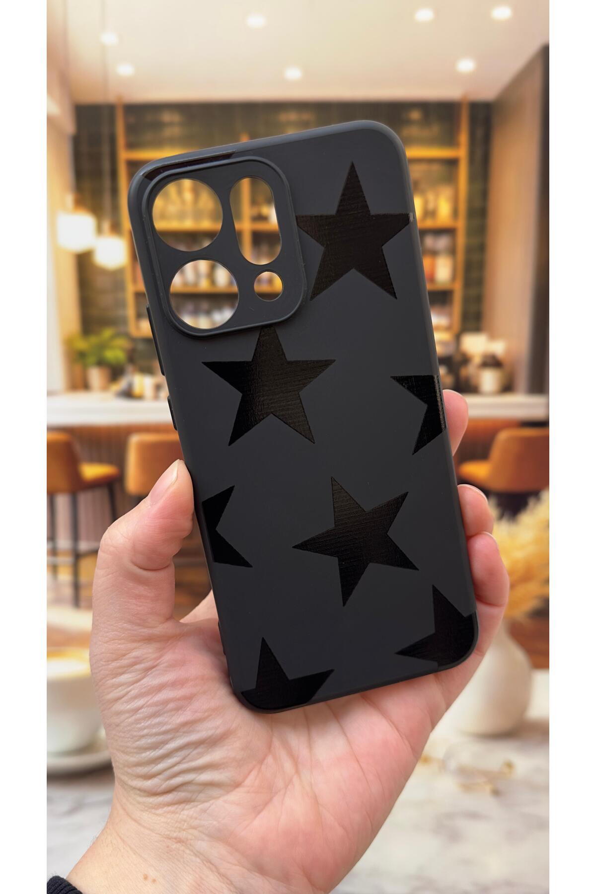 OPPO RENO 14 Uyumlu Star Silikon Darbe Emici Klasik Korumalı Rubber Kılıf