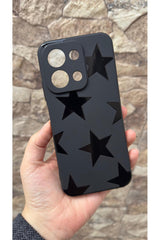 İNFİNİX NOTE 30 Uyumlu Star Desenli Silikon Darbe Emici Klasik Korumalı Rubber Kılıf