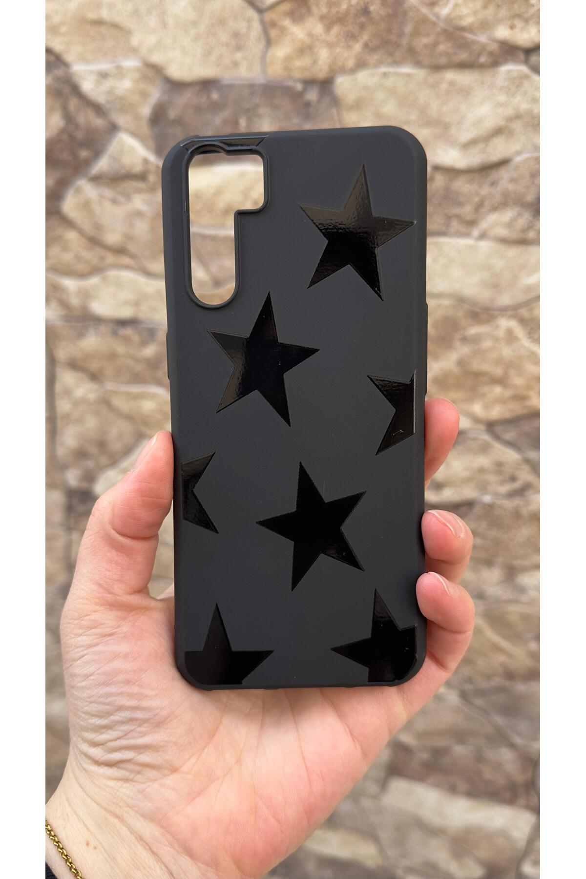 Oppo A91 Uyumlu Star Silikon Darbe Emici Klasik Korumalı Rubber Kılıf