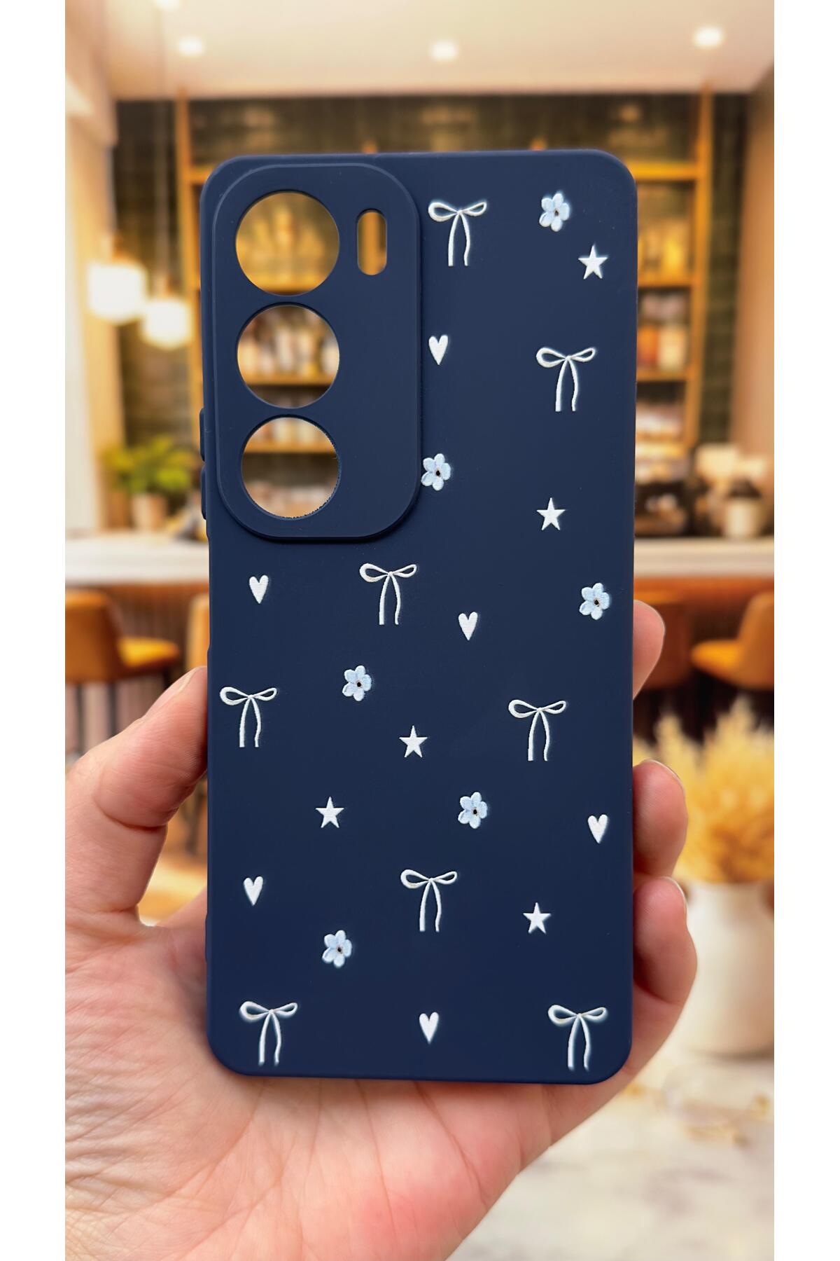 VİVO Y19S Uyumlu Mini Fiyonk Desenli Silikon Darbe Emici Klasik Korumalı Rubber Kılıf
