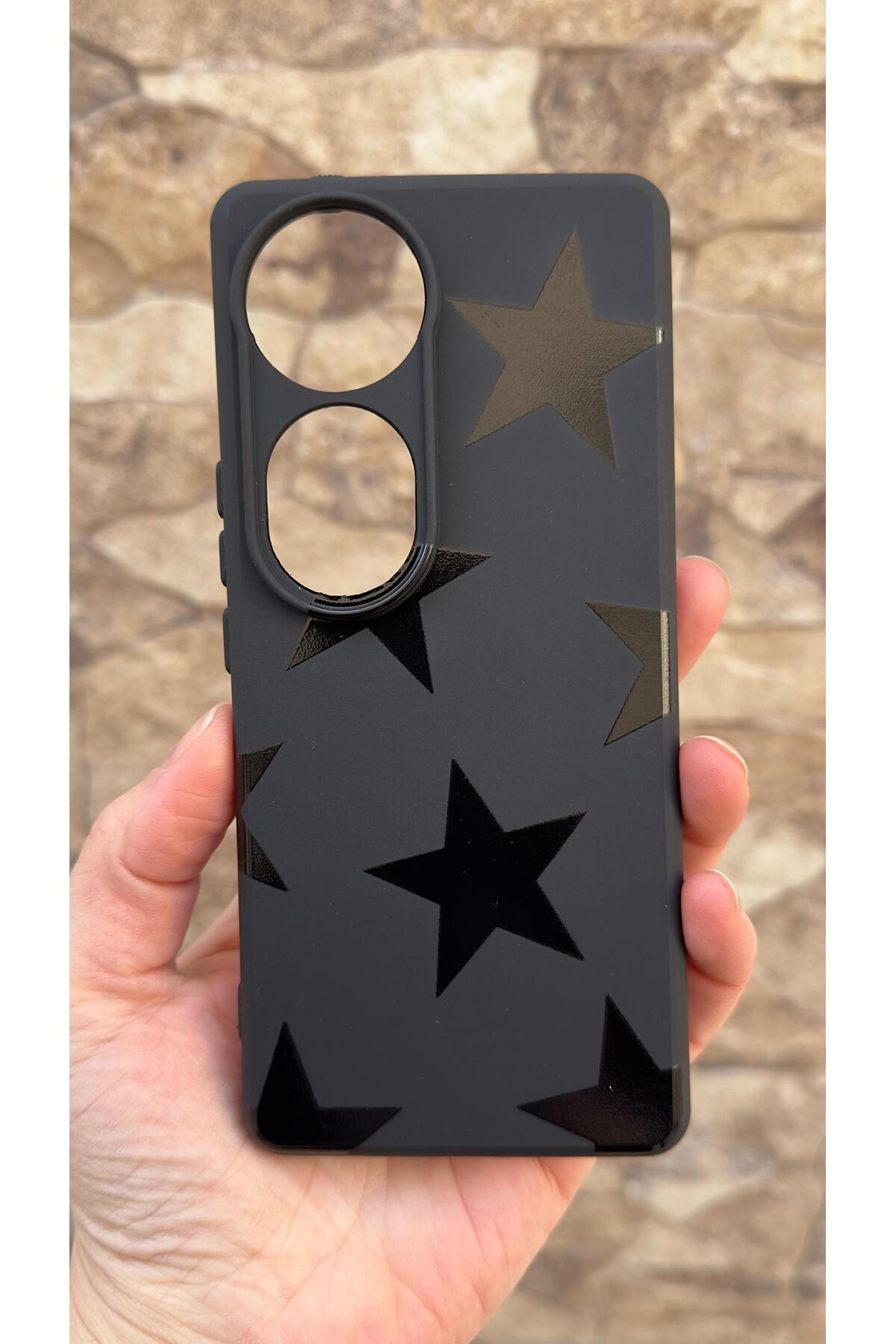 Vivo V40 5G Uyumlu Star Silikon Darbe Emici Klasik Korumalı Rubber Kılıf