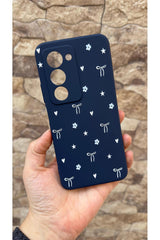 Redmi 15 Uyumlu Mini Fiyonk Desenli Silikon Darbe Emici Klasik Korumalı Rubber Kılıf