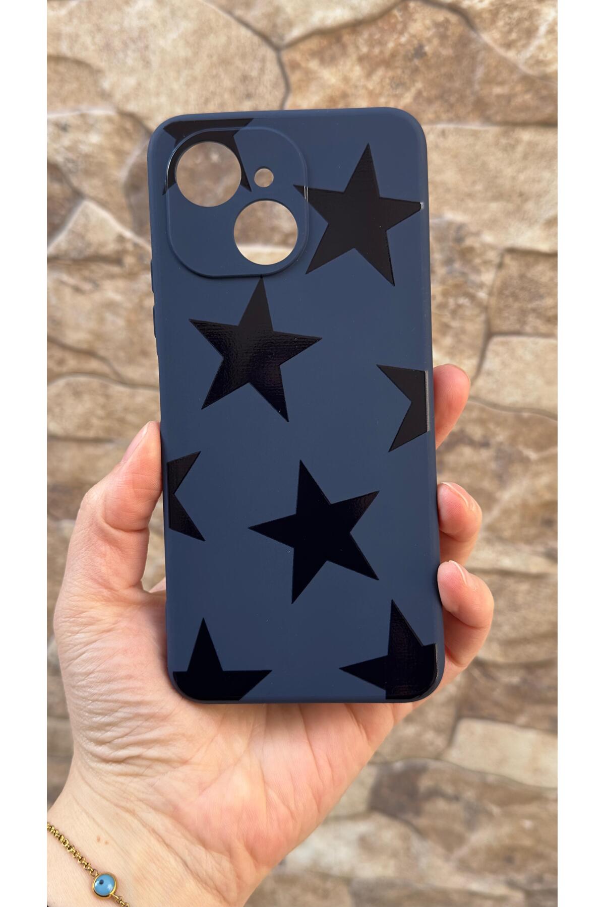 Tecno Spark 40C Uyumlu Star Silikon Darbe Emici Klasik Korumalı Rubber Kılıf