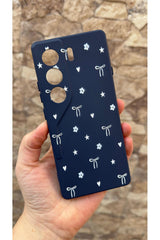 Tecno Camon 40 Pro Uyumlu Mini Fiyonk Desenli Silikon Darbe Emici Klasik Korumalı Rubber Kılıf