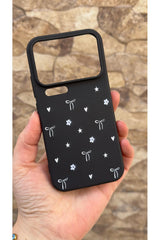 MI 17 Pro Uyumlu Mini Fiyonk Desenli Silikon Darbe Emici Klasik Korumalı Rubber Kılıf