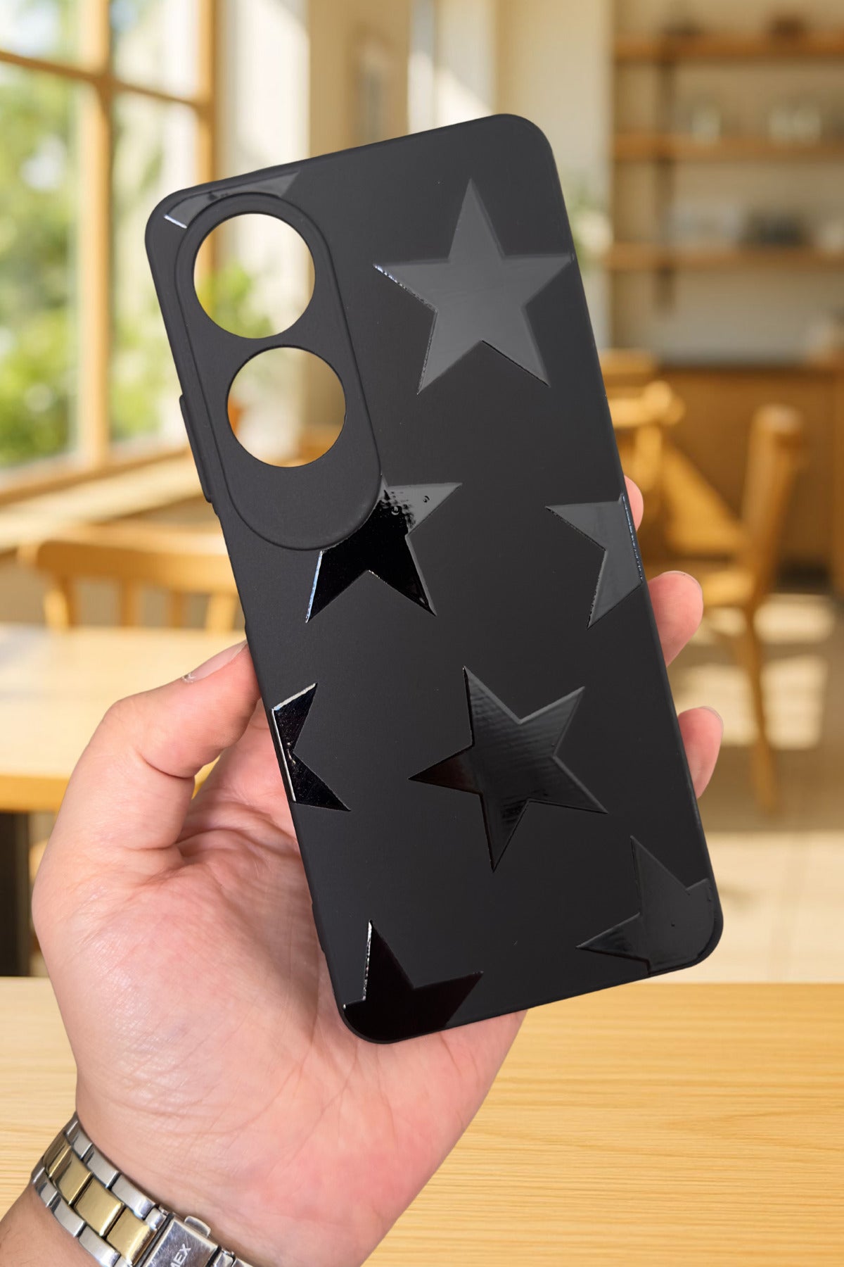 Oppo A60 Uyumlu STAR Silikon Darbe Emici Klasik Korumalı Rubber Kılıf