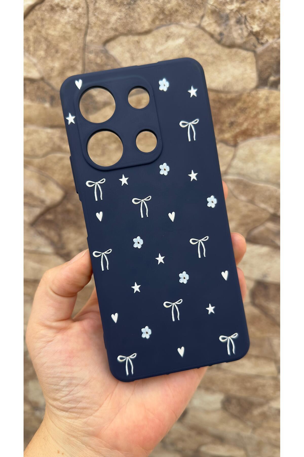 İNFİNİX NOTE 30 Uyumlu Mini Fiyonk Desenli Silikon Darbe Emici Klasik Korumalı Rubber Kılıf