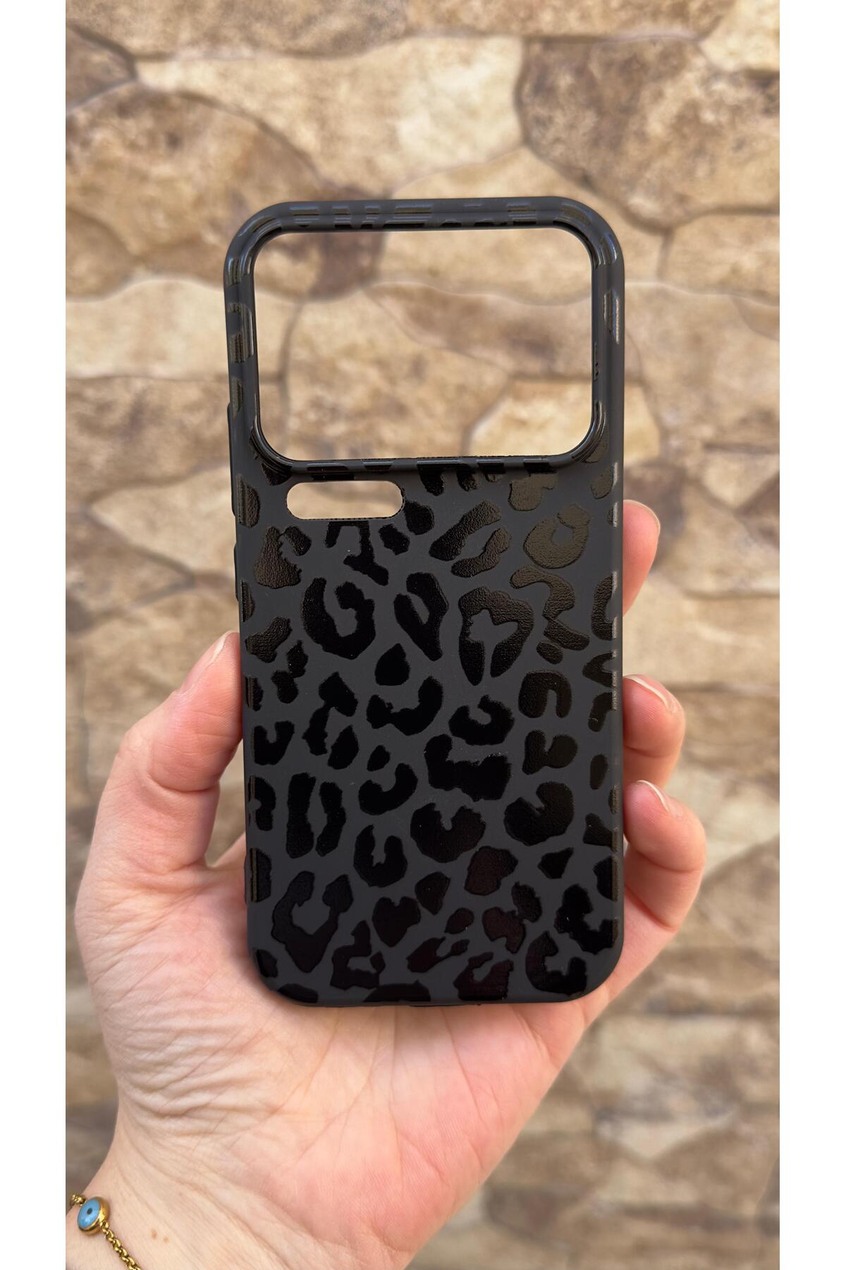 MI 17 Pro Uyumlu Leopar Desenli Silikon Darbe Emici Klasik Korumalı Rubber Kılıf