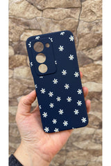 Redmi 15 Uyumlu Mini Papatya Desenli Silikon Darbe Emici Klasik Korumalı Rubber Kılıf
