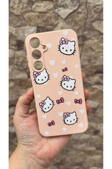 Samsung Galaxy A35 Uyumlu Hello Kity Silikon Darbe Emici Klasik Korumalı Rubber Kılıf
