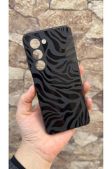 Oppo A5 Uyumlu Zebra Desenli Silikon Darbe Emici Klasik Korumalı Rubber Kılıf