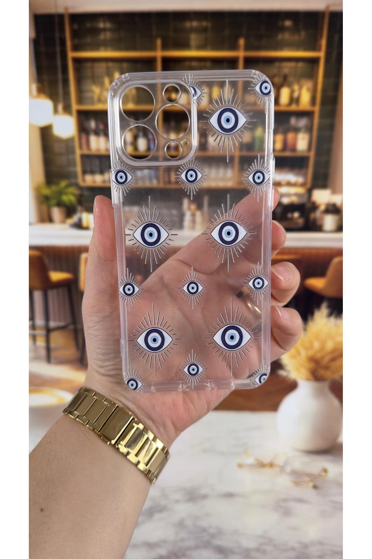 Iphone 14 Pro Max Uyumlu Evıleye Desenli Şeffaf Darbe Emici Kamera Korumalı Clear Kılıf