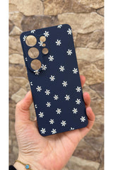 Samsung Galaxy S26 Ultra Uyumlu Mini Papatya Desenli Silikon Darbe Emici Klasik Korumalı Kılıf