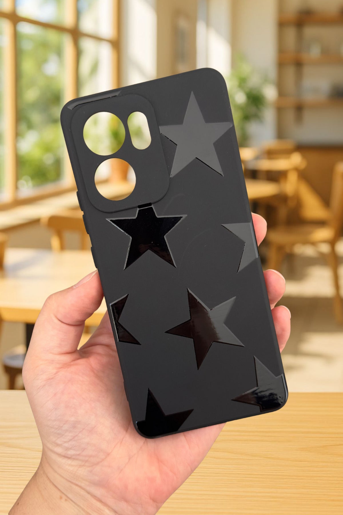 OPPO RENO 13 F Uyumlu STAR Silikon Darbe Emici Klasik Korumalı Rubber Kılıf