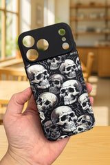 iPhone 17 Pro Uyumlu Kuru Kafa Silikon Darbe Emici Klasik Korumalı Rubber Kılıf