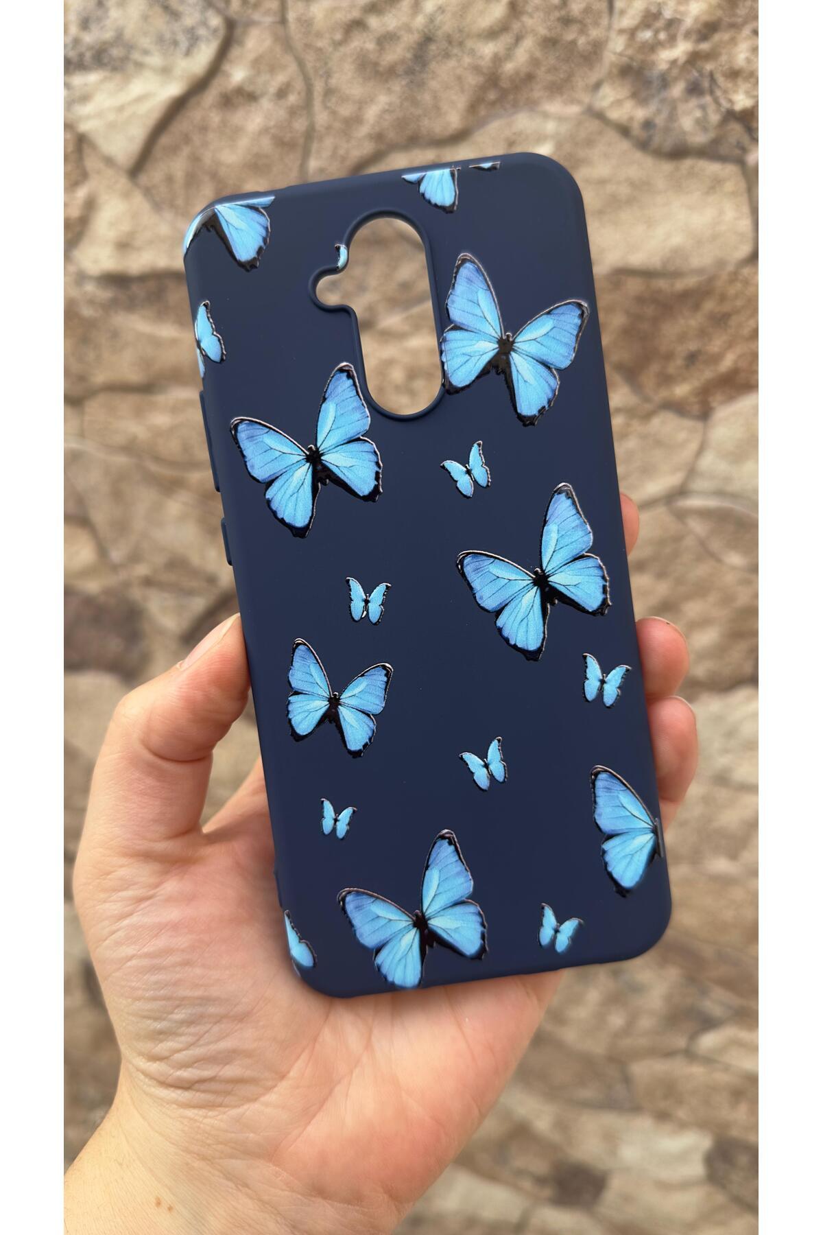HUAWEİ Mate 20 Lite Uyumlu Mini Papatya Desenli Silikon Darbe Emici Klasik Korumalı Rubber Kılıf