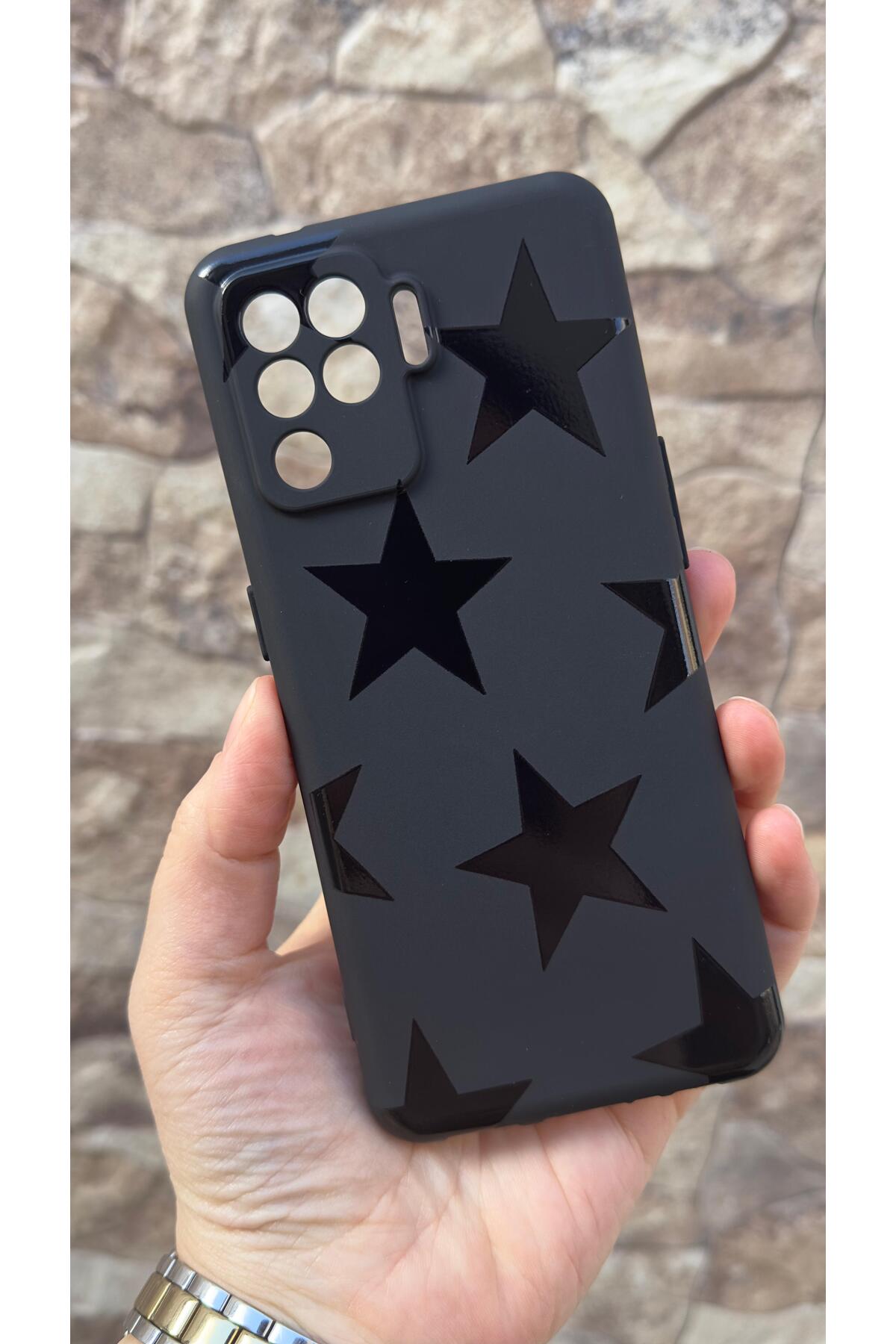 Oppo Reno 5 Lite Uyumlu Star Silikon Darbe Emici Klasik Korumalı Rubber Kılıf