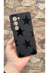 Oppo A5 Uyumlu Star Desenli Silikon Darbe Emici Klasik Korumalı Rubber Kılıf