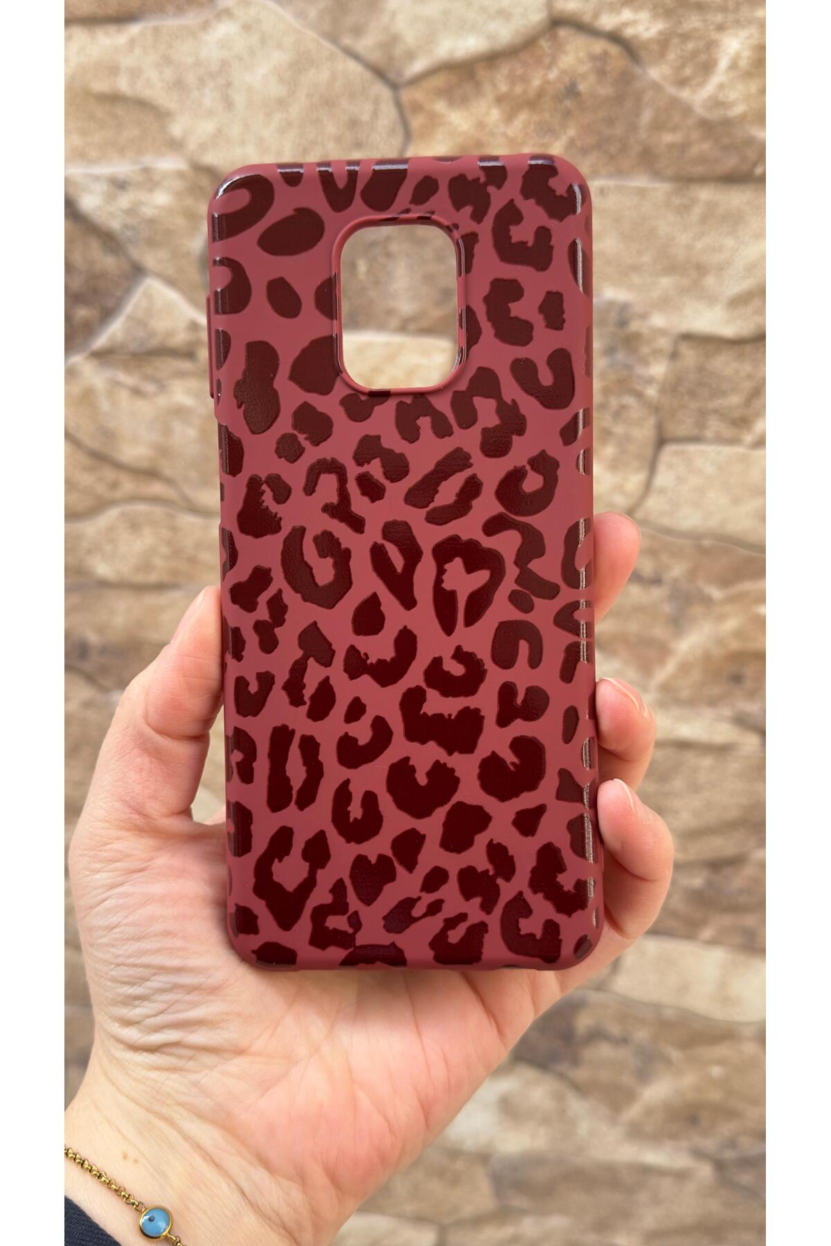 Redmi Note 9 Pro ve 9S Uyumlu Leopar Desenli Silikon Darbe Emici Klasik Korumalı Rubber Kılıf