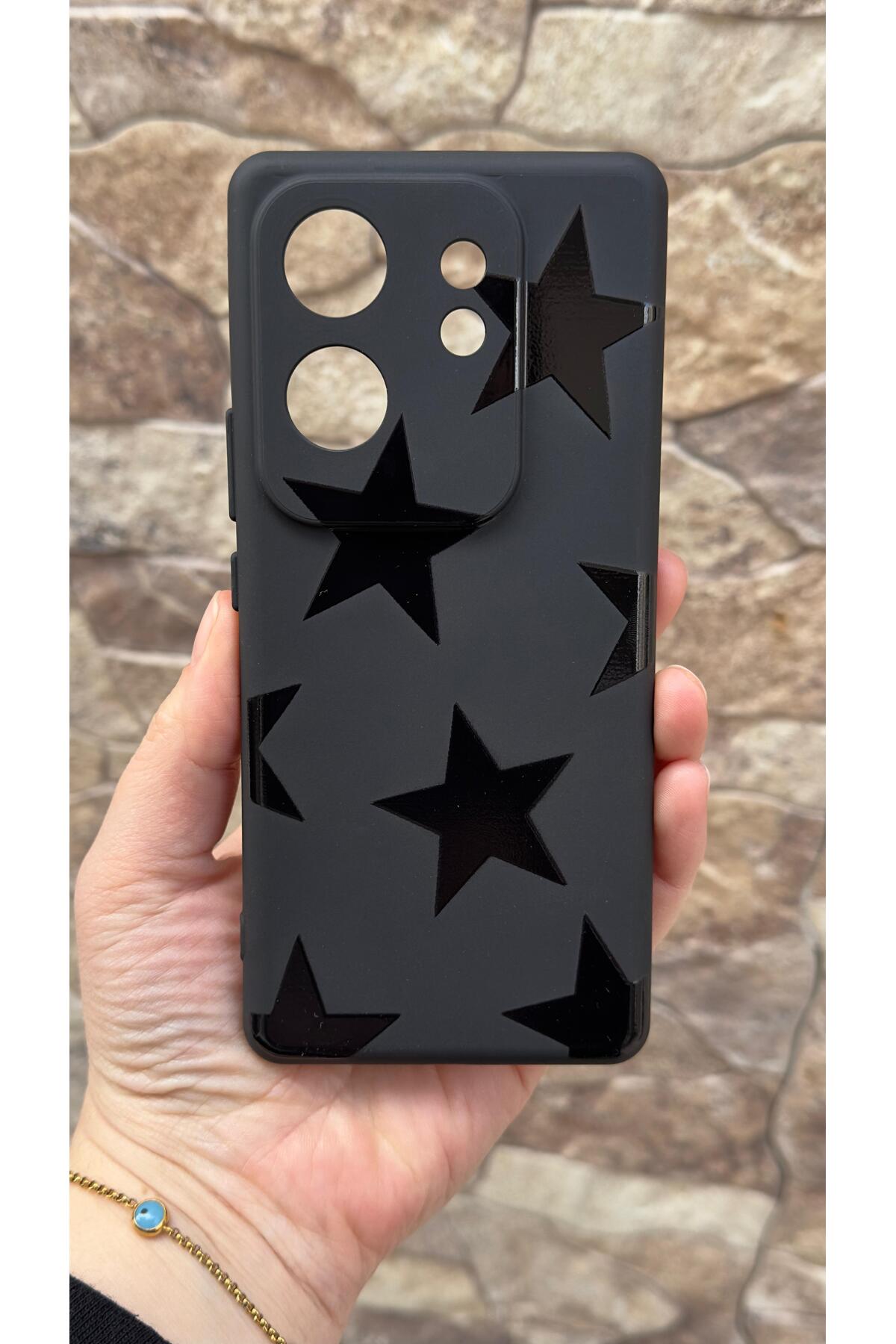 İnfinix Zero 30 4g Uyumlu Star Silikon Darbe Emici Klasik Korumalı Rubber Kılıf