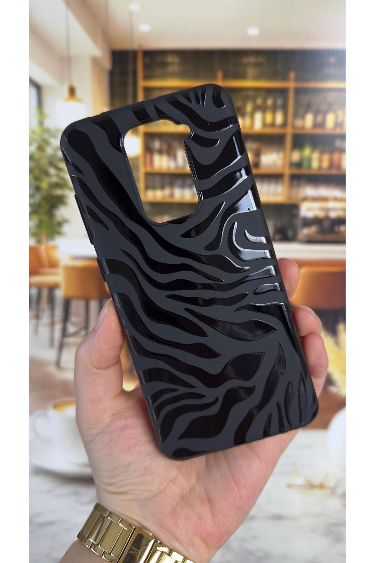 Redmi Note 9 Uyumlu Zebra Desenli Silikon Darbe Emici Klasik Korumalı Rubber Kılıf