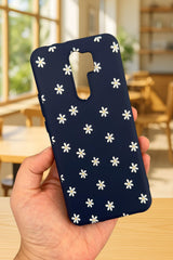 Xiaomi Redmi 9 Uyumlu Mini Papatya Desenli Silikon Darbe Emici Klasik Korumalı Rubber Kılıf