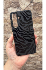 Samsung Galaxy S25 FE Uyumlu Zebra Desenli Silikon Darbe Emici Klasik Korumalı Rubber Kılıf 277