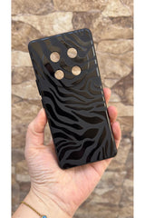 Honor Magic 7 Lite 5G Uyumlu Zebra Desenli Silikon Darbe Emici Klasik Korumalı Rubber Kılıf