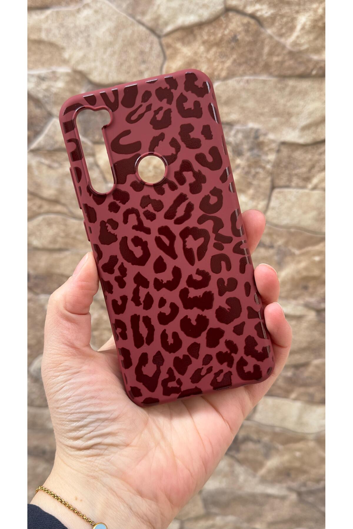 Redmi Note 8 Uyumlu Leopar Desenli Silikon Darbe Emici Klasik Korumalı Rubber Kılıf