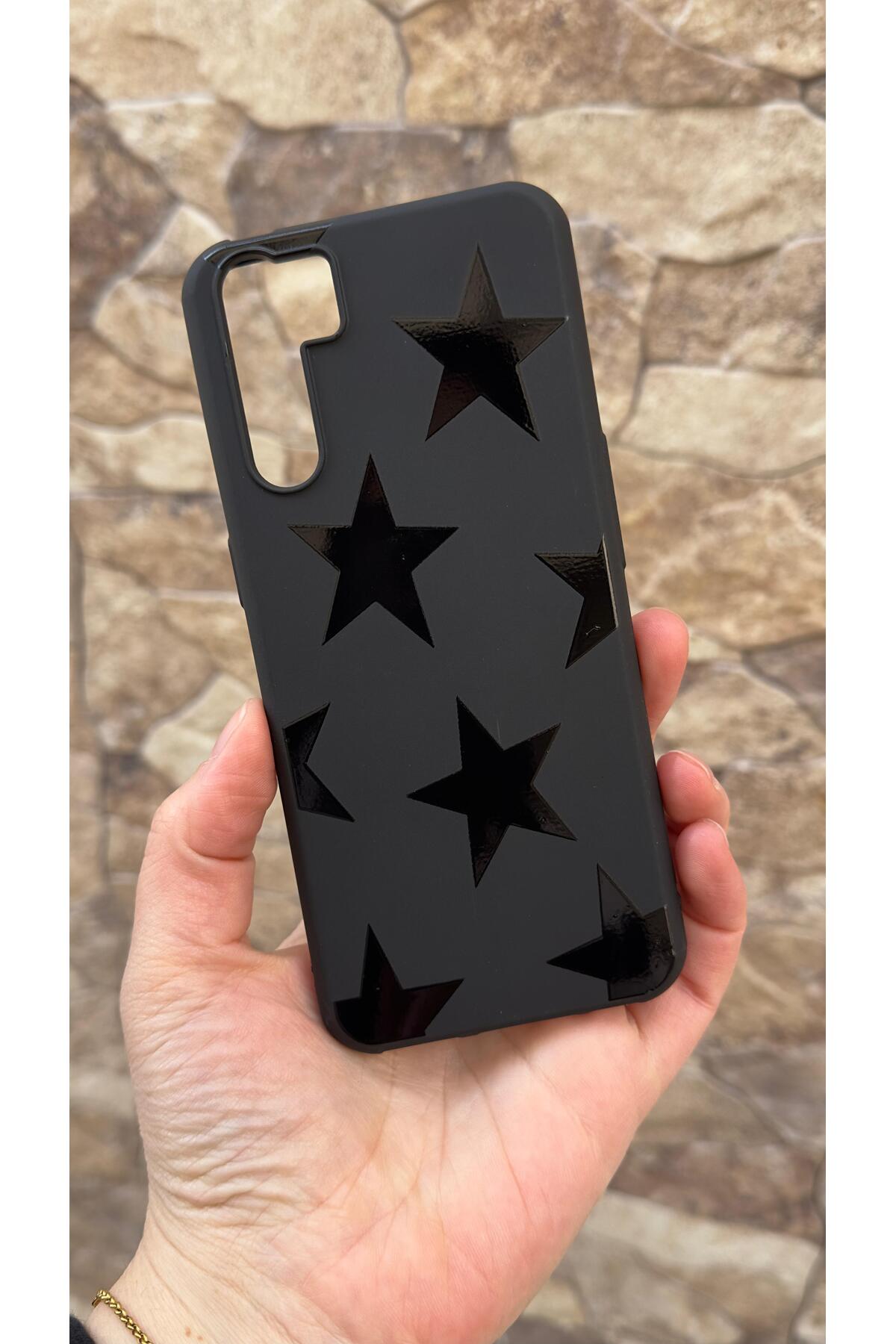 Oppo A91 Uyumlu Star Silikon Darbe Emici Klasik Korumalı Rubber Kılıf