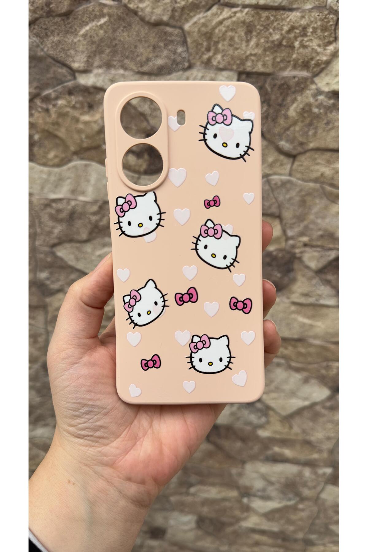 REDMİ 13C Uyumlu Hello Kity Lansman Kamera Korumalı Yumuşak Silikon RUBBER Kılıf