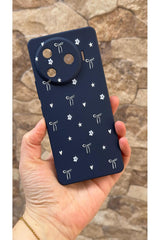 Tecno Camon 30 Pro 5G Uyumlu Mini Fiyonk Desenli Silikon Darbe Emici Klasik Korumalı Rubber Kılıf
