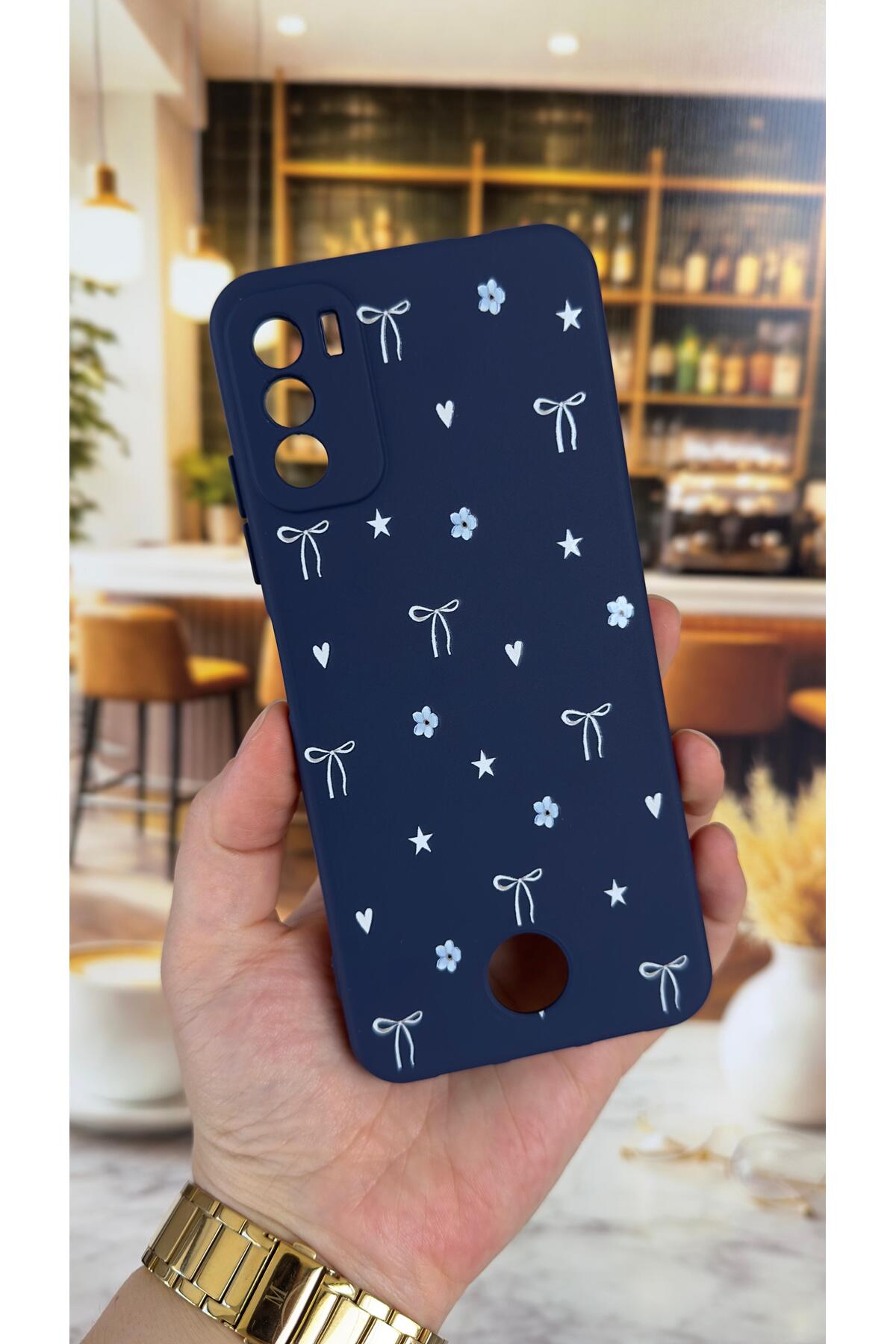 REEDER S19 MAX PRO S Uyumlu Mini Fiyonk Desenli Silikon Darbe Emici Klasik Korumalı Rubber Kılıf