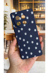 Tecno Camon 30 Uyumlu Mini Papatya Desenli Silikon Darbe Emici Klasik Korumalı Rubber Kılıf