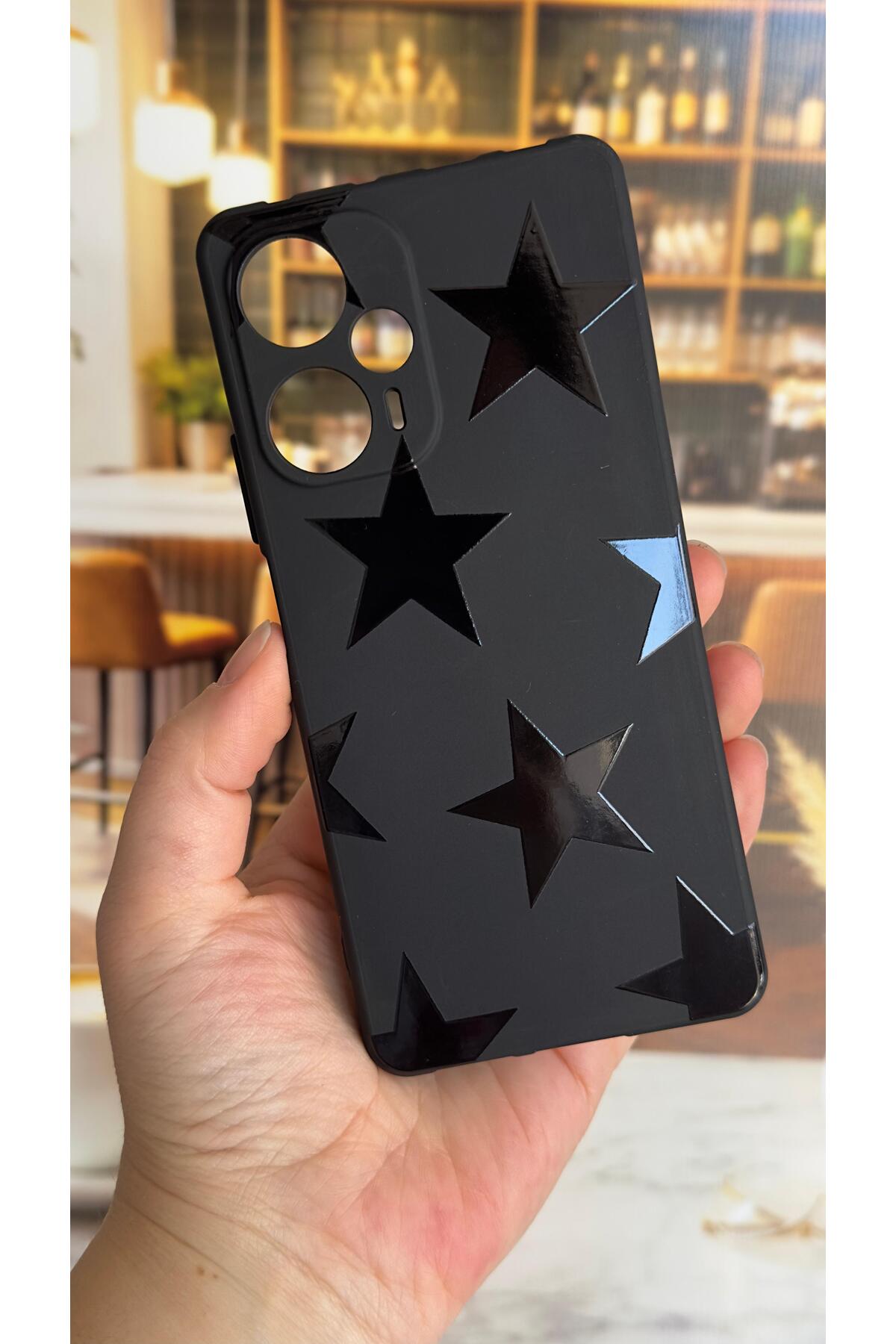 Poco F5 Uyumlu Star Silikon Darbe Emici Klasik Korumalı Rubber Kılıf