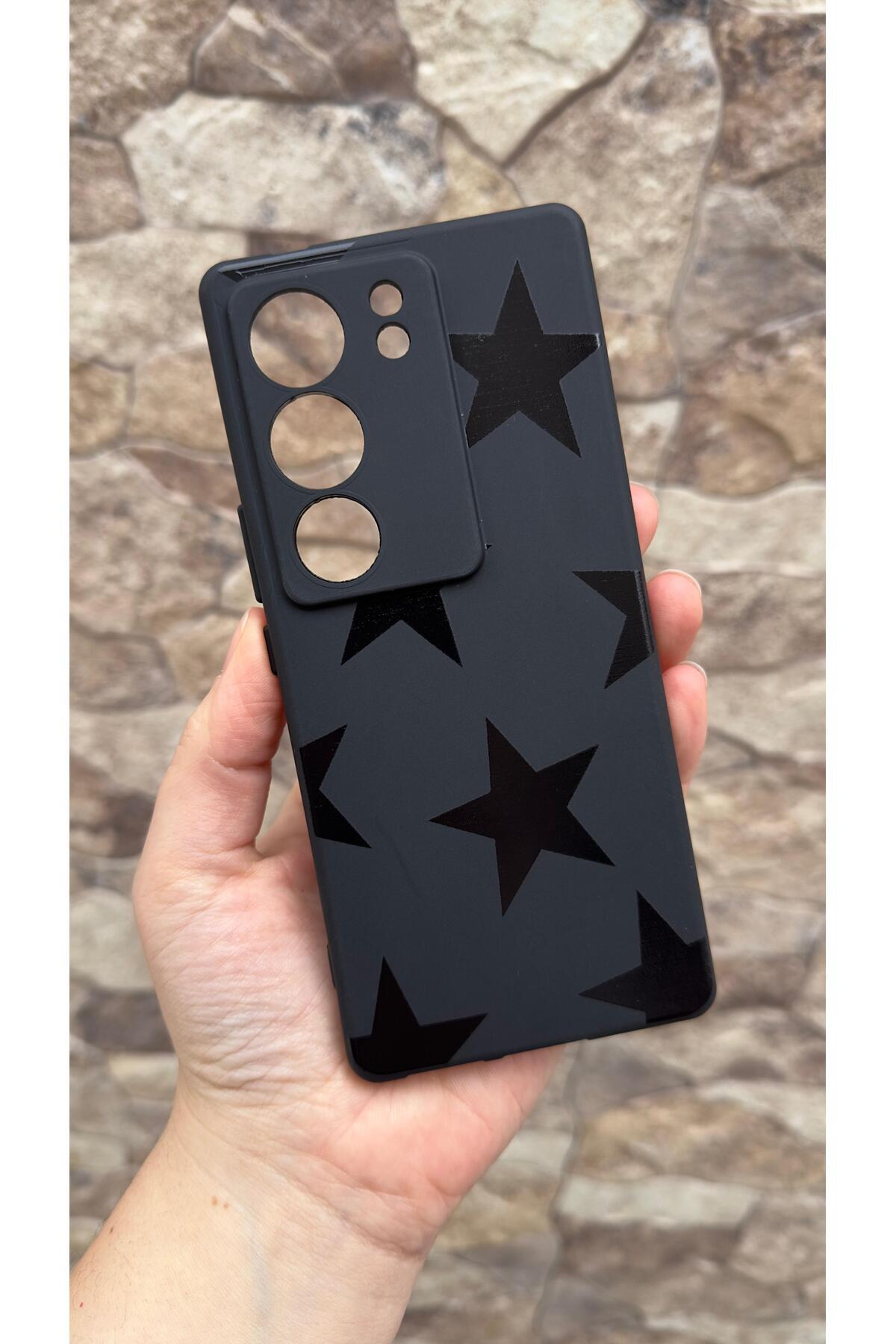 VİVO V29 Uyumlu Star Silikon Darbe Emici Klasik Korumalı Rubber Kılıf