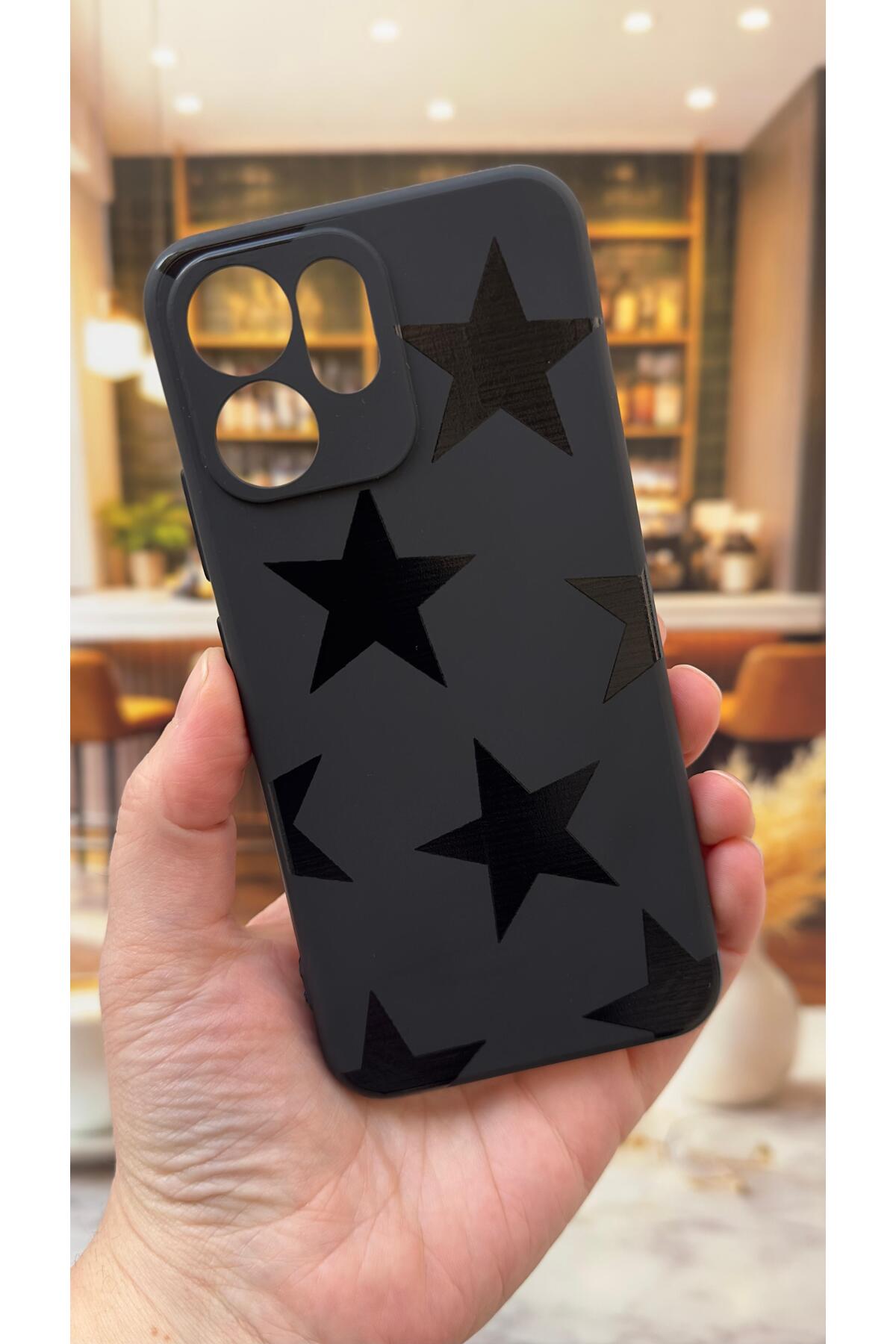 OPPO RENO 14F Uyumlu Star Silikon Darbe Emici Klasik Korumalı Rubber Kılıf