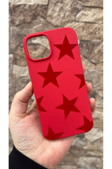 iPhone 11 Uyumlu Kırmızı Star Silikon Darbe Emici Klasik Korumalı Rubber Kılıf