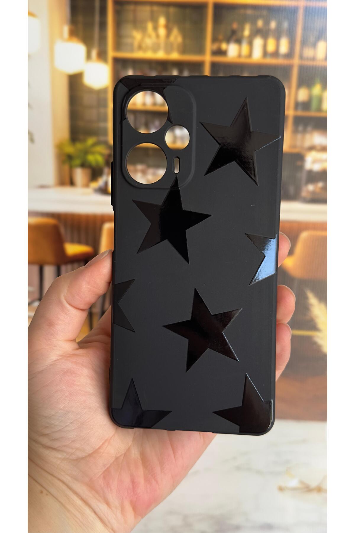 Poco F5 Uyumlu Star Silikon Darbe Emici Klasik Korumalı Rubber Kılıf
