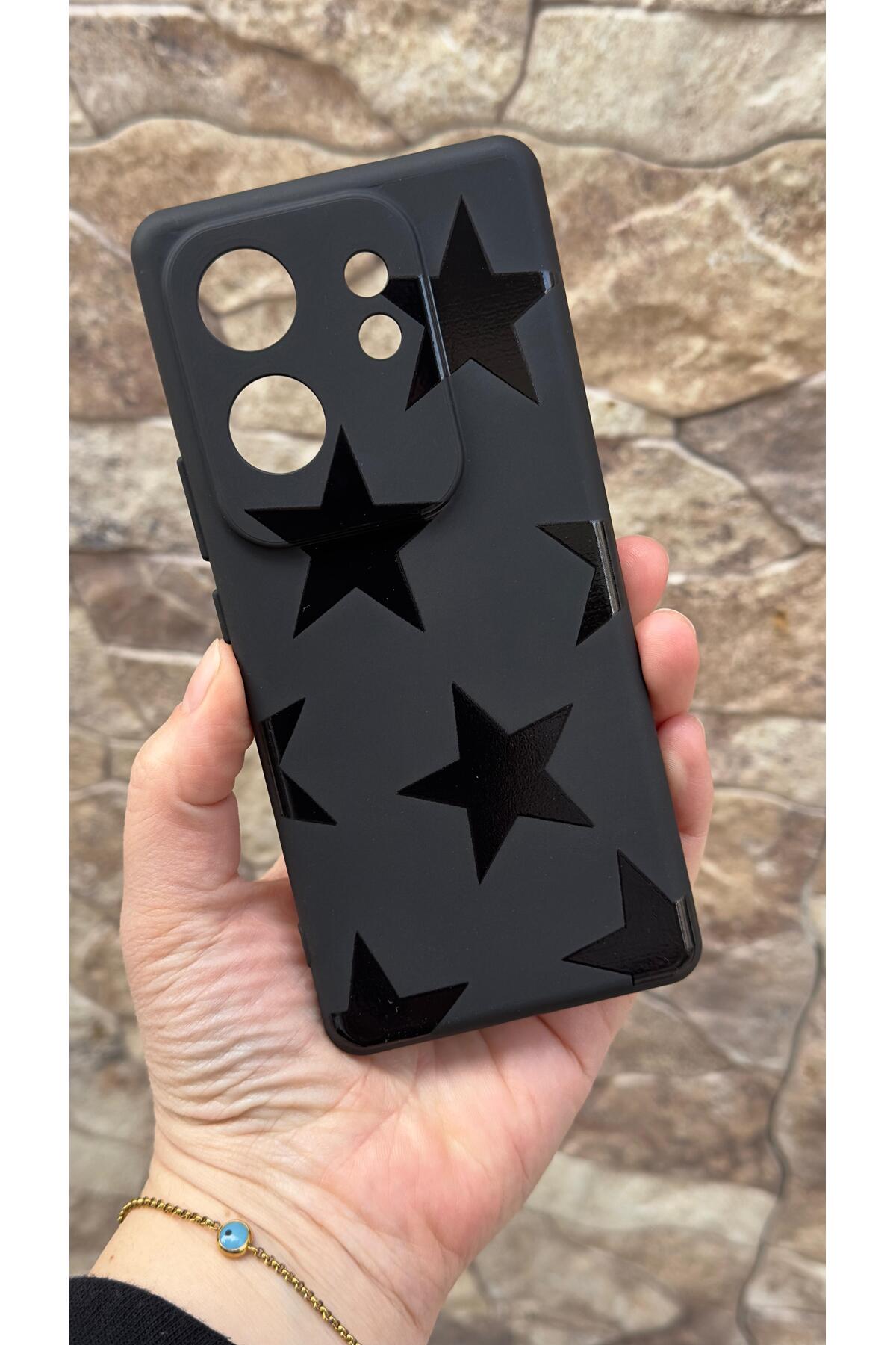 İnfinix Zero 30 4g Uyumlu Star Silikon Darbe Emici Klasik Korumalı Rubber Kılıf