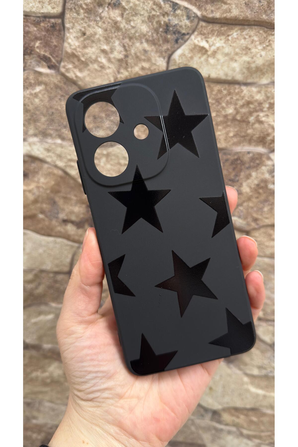 Oppo A3 Uyumlu Star Silikon Darbe Emici Klasik Korumalı Rubber Kılıf