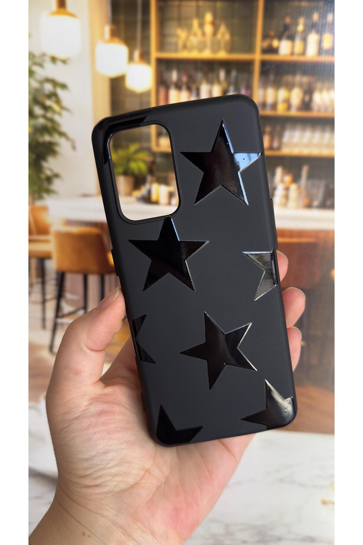 Oppo A74 Uyumlu Star Silikon Darbe Emici Klasik Korumalı Rubber Kılıf